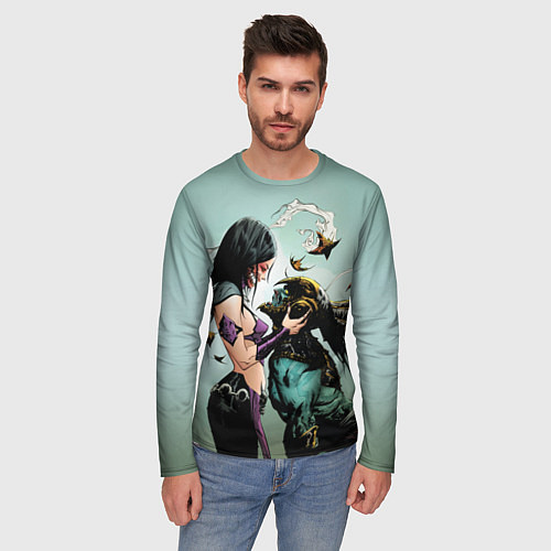 Мужской лонгслив Mileena & Kotal Kahn - Mortal Kombat / 3D-принт – фото 3