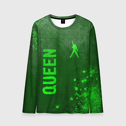 Лонгслив мужской Queen - green gradient вертикально, цвет: 3D-принт