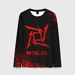 Лонгслив мужской Metallica - red gradient, цвет: 3D-принт