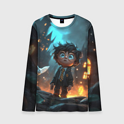Лонгслив мужской Маленький удивленный Гарри Поттер, цвет: 3D-принт