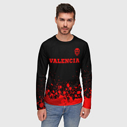 Лонгслив мужской Valencia - red gradient посередине, цвет: 3D-принт — фото 2
