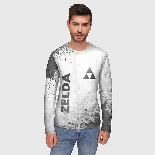 Мужской лонгслив Zelda - white gradient вертикально / 3D-принт – фото 3