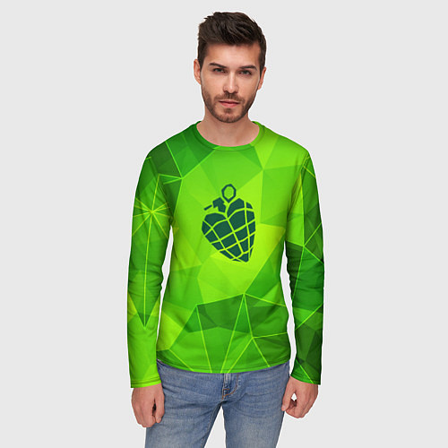 Мужской лонгслив Green Day green poly / 3D-принт – фото 3