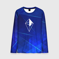 Лонгслив мужской No Mans Sky blue poly, цвет: 3D-принт