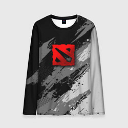 Лонгслив мужской Dota 2 - монохромный серый, цвет: 3D-принт