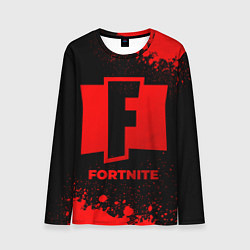 Лонгслив мужской Fortnite - red gradient, цвет: 3D-принт
