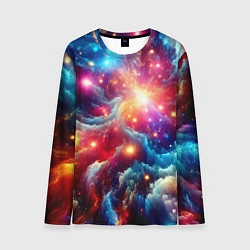 Мужской лонгслив Colorfull neon space clouds - ai art fantasy