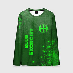Лонгслив мужской Blue Exorcist - green gradient вертикально, цвет: 3D-принт