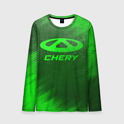 Лонгслив мужской Chery - green gradient, цвет: 3D-принт