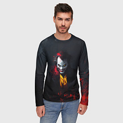 Лонгслив мужской Джокер в красной краске, цвет: 3D-принт — фото 2