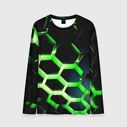 Мужской лонгслив Neon Honeycombs