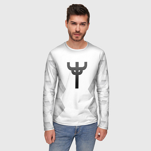 Мужской лонгслив Judas Priest white poly / 3D-принт – фото 3