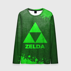 Лонгслив мужской Zelda - green gradient, цвет: 3D-принт