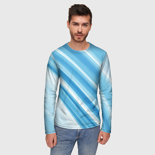Мужской лонгслив Акварель / 3D-принт – фото 3