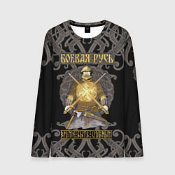 Лонгслив мужской Боевая Русь русский богатырь, цвет: 3D-принт