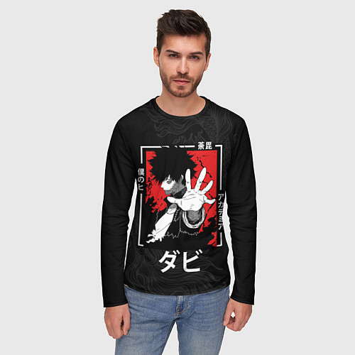 Мужской лонгслив Моя геройская академия - Даби / 3D-принт – фото 3