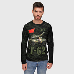 Лонгслив мужской Танк Т-62 советский средний танк, цвет: 3D-принт — фото 2