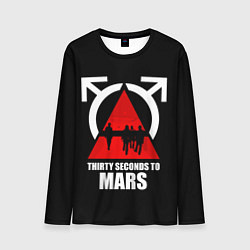 Лонгслив мужской 30 Seconds to Mars - poster, цвет: 3D-принт