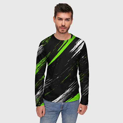 Мужской лонгслив Sports suit / 3D-принт – фото 3