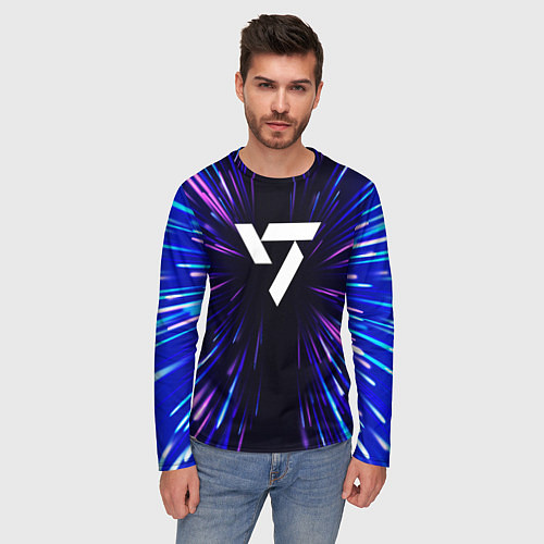 Мужской лонгслив Seventeen neon energy / 3D-принт – фото 3