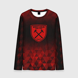 Лонгслив мужской West Ham red poly, цвет: 3D-принт