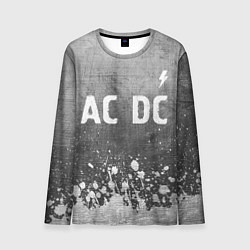 Лонгслив мужской AC DC - grey gradient посередине, цвет: 3D-принт