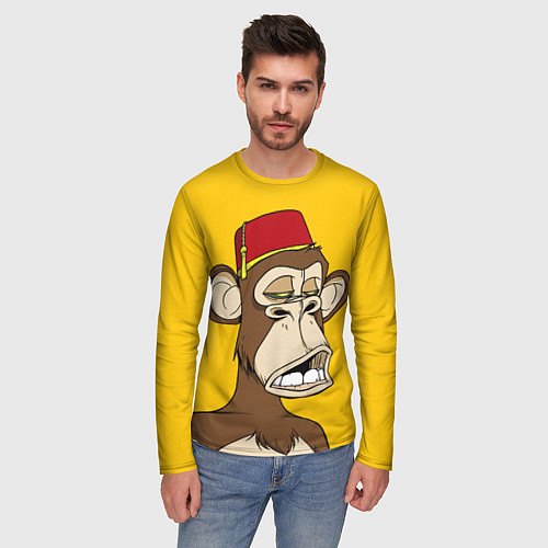 Мужской лонгслив NFT ape monkey / 3D-принт – фото 3
