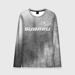 Лонгслив мужской Subaru - grey gradient посередине, цвет: 3D-принт