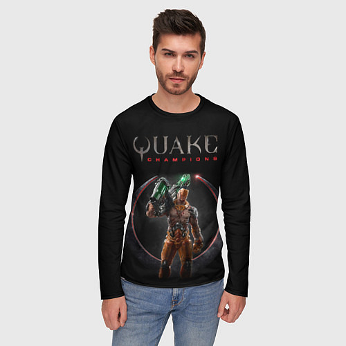 Мужской лонгслив Quake champions - Visor / 3D-принт – фото 3