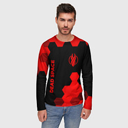 Лонгслив мужской Dead Space - red gradient вертикально, цвет: 3D-принт — фото 2
