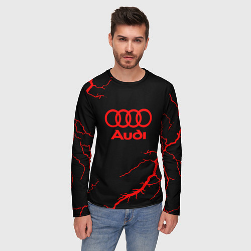 Мужской лонгслив Audi storm / 3D-принт – фото 3