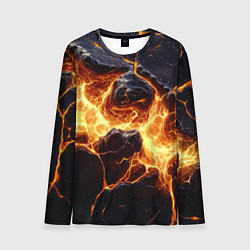 Лонгслив мужской Золотая лава текстура, цвет: 3D-принт