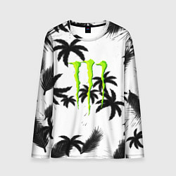 Лонгслив мужской Monster energy пальмы, цвет: 3D-принт