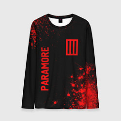 Лонгслив мужской Paramore - red gradient вертикально, цвет: 3D-принт