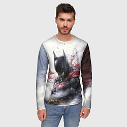Лонгслив мужской Бэтмен в тумане, цвет: 3D-принт — фото 2