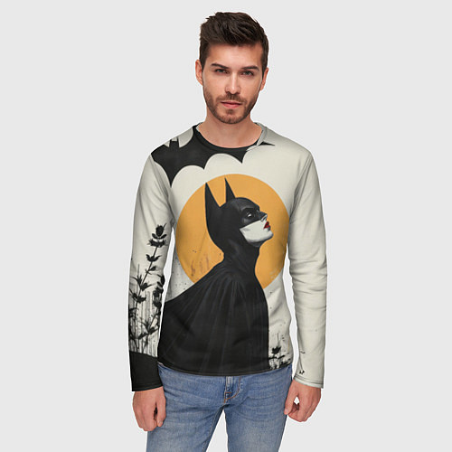 Мужской лонгслив Девушка Бэтмен / 3D-принт – фото 3