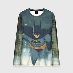 Лонгслив мужской Бэтмен старый стиль, цвет: 3D-принт