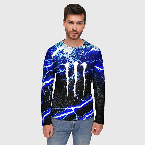 Мужской лонгслив Monster storm energy / 3D-принт – фото 3