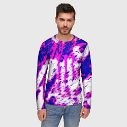 Лонгслив мужской Monster energy краски гранж, цвет: 3D-принт — фото 2