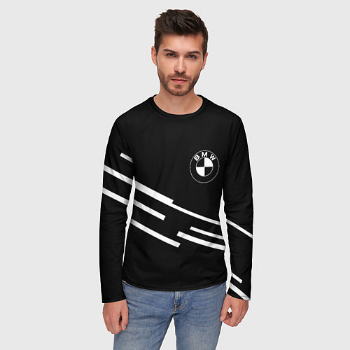 Мужской лонгслив BMW geometry line / 3D-принт – фото 3