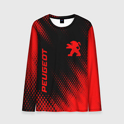 Мужской лонгслив Peugeot - red gradient вертикально