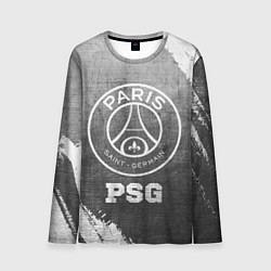 Лонгслив мужской PSG - grey gradient, цвет: 3D-принт