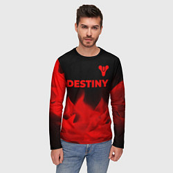 Лонгслив мужской Destiny - red gradient посередине, цвет: 3D-принт — фото 2