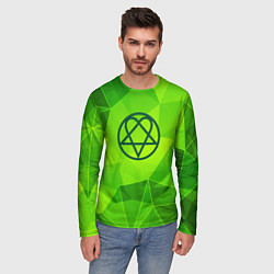 Лонгслив мужской HIM green poly, цвет: 3D-принт — фото 2