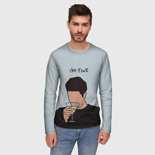 Мужской лонгслив Ross - im fine / 3D-принт – фото 3
