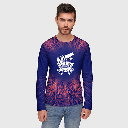 Мужской лонгслив Tokyo Ghoul red energy / 3D-принт – фото 3