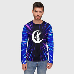 Лонгслив мужской Angels of Death neon energy, цвет: 3D-принт — фото 2