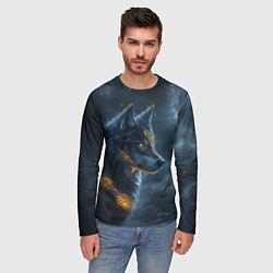 Лонгслив мужской Волк фэнтези стиль, цвет: 3D-принт — фото 2