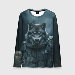 Лонгслив мужской Солдат волк, цвет: 3D-принт