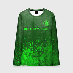Лонгслив мужской Three Days Grace - green gradient посередине, цвет: 3D-принт